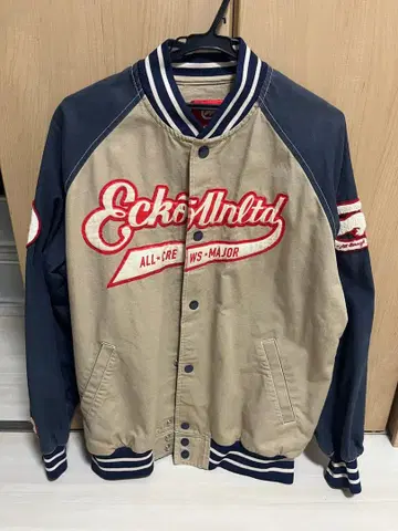 Ecko Unltd 바시티 자켓 M 베이지/네이비