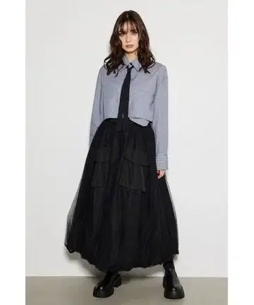 rienda 블랙 롱 벌룬 스커트 M 사이즈 새상품 배송비 포함 가격