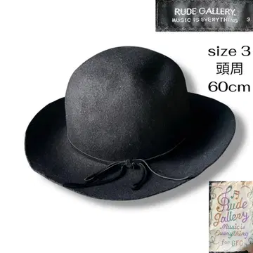 루드 갤러리 울 100% 와이드 브림 햇 size 3 일본제
