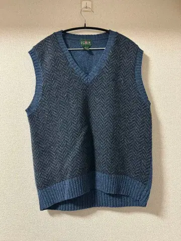 J.Crew 헤링본 울 베스트 XL