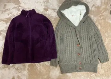 유니클로 리버서블 플리스 자켓 L 보아 자켓 M