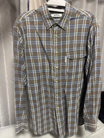 00s 브라운 옴브레 체크 플란넬 셔츠 가을/겨울 아메카지