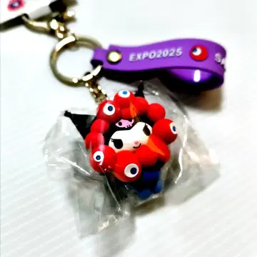 EXPO2025 입체 마스코트 스트랩 키링 쿠로미 만박 산리오