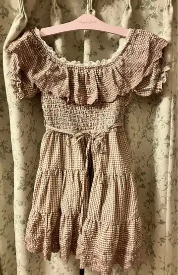 편의점 리즈리사 총 셔링 미니 원피스