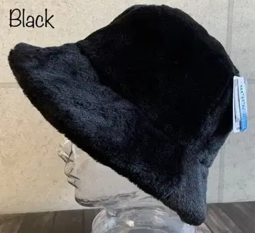 배송비 포함 새상품 모자 퍼 버킷햇 보아 다운  블랙