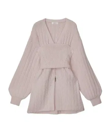 [택 포함] UND BUSTIER LAYERED KNIT CARDIGAN