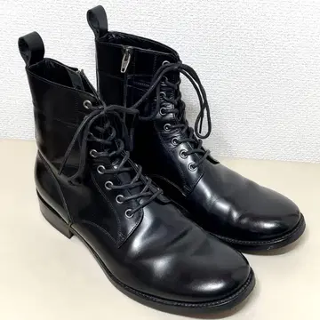 TAKEO KIKUCHI 다케오 키쿠치 8홀 부츠 블랙 06 가죽 신발