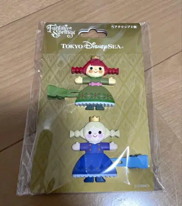 디즈니씨 판타지 스프링스 아나와 눈의 여왕 헤어 클립 2개