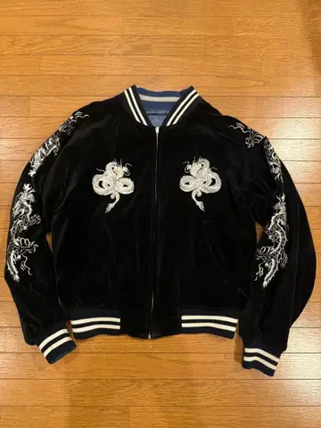 레어 [HOSHIHIME] 벨벳 리버서블/스카잔/자켓 블루종