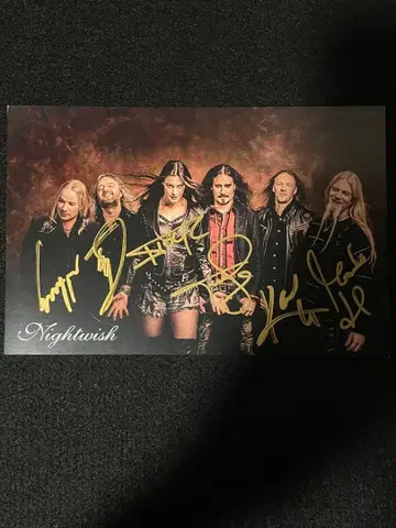 레어 Nightwish 나이트위시 친필 사인 카드