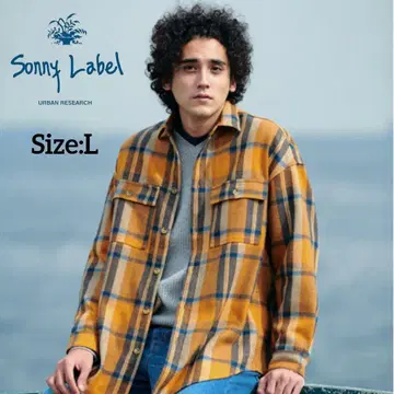 서니 라벨/셔츠 블루종/라이트 아우터/Size:L/익명 배송/무료배송