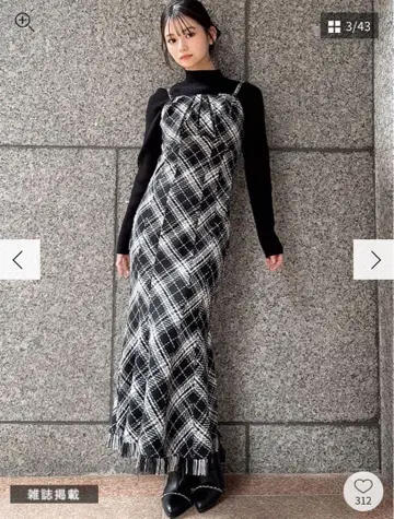 RESEXXY 리젝시 바이어스 체크 뷔스티에 원피스