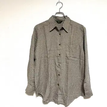 민트 하우스 봄/가을 남성용 체크 상의 셔츠