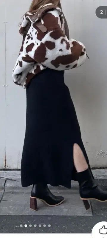 미사용 새상품 택 포함 에브리리스 인조 모피 숏 블루종