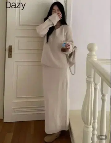 shein DAZY 니트 셋업 원피스 애프리콧 S