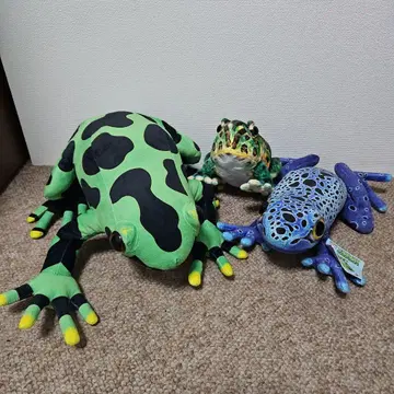 리얼 개구리 봉제 인형 세트