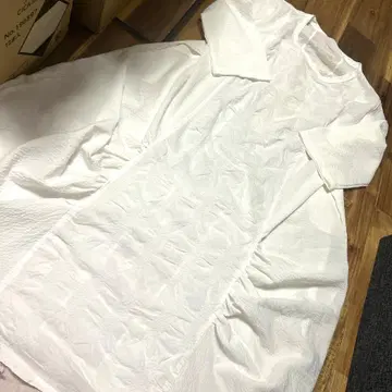 벨츄베리 빅 사이즈 미세스 원피스 화이트 미사용 ML