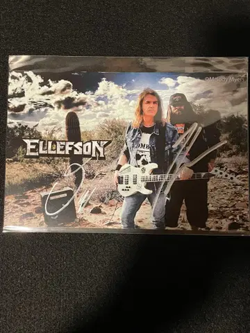 레어 데이비드 엘레프슨 친필 사인 MEGADETH 메가데스