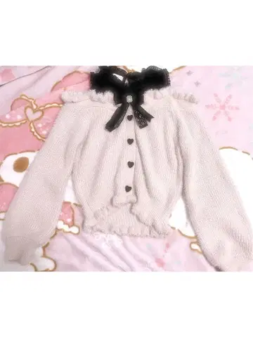 LIZLISA 레이어드 스타일 어깨 트임 니트