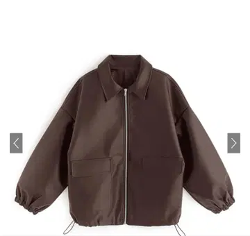 스탠드 칼라 가죽 블루종