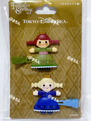 판타지 스프링스 아나와 눈의 여왕 헤어 클립 디즈니 리조트 한정판
