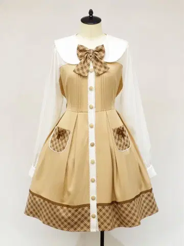 Amavel 컨트리 체크 리본 원피스