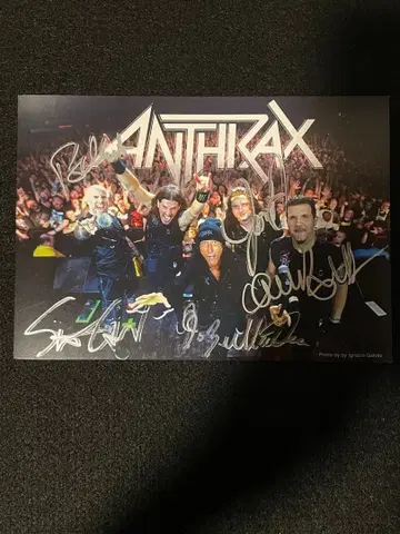 레어 ANTHRAX 앤스랙스 친필 사인 카드