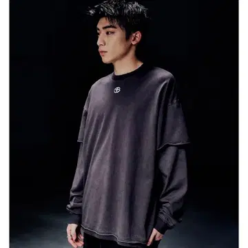 NOMANUAL 레이어드 롱 티셔츠 레이어드 롱티