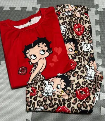 BettyBoop 베티짱 셋업 룸웨어 레오파드 무늬