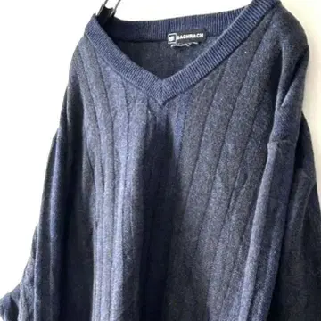 BACHRACH 니트 XL 구제 의류 네이비 컬러 스웨터 네이비 코튼