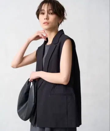 BARNYARDSTORM 밴야드 스톰 린넨 스트레치 베스트 블랙