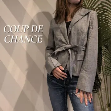 [컨디션 최상] COUP DE CHANCE 벨트 포함 울 테일러드 자켓