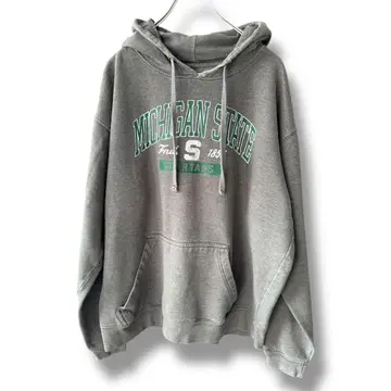 미시간 스테이트 칼리지 로고 후드티 그레이 XL AbPK