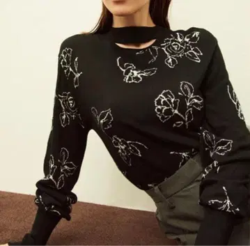 다나카 미나미 콜라보 THIN FLOWER W FACE CARDIGAN