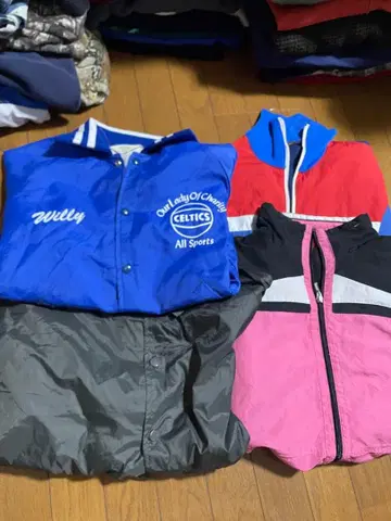 Celtics 로고 나일론 자켓과 아우터 세트 묶음 판매