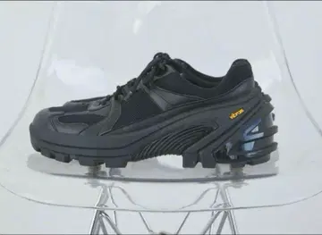 비브람 테크 하이 볼륨 밑창 블랙 가죽 스니커즈