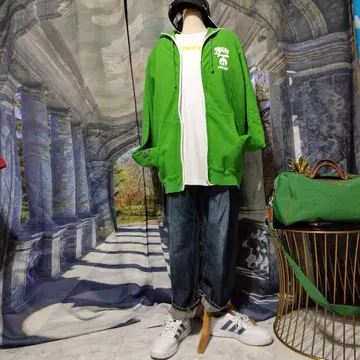 IN4M RUDE BOY 그린 후드티