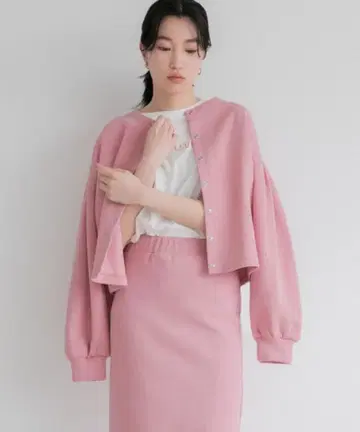 LOWRYSFARM 스냅컷 가디건 스커트 셋업