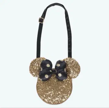 미키 모양 골드 스팽글 백