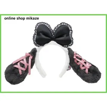 토끼 귀 머리띠 (블랙 핑크)