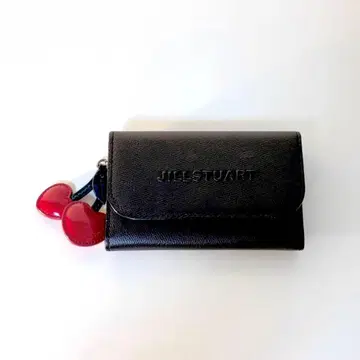 JILLSTUART 체리 참 명함지갑 카드 케이스 블랙