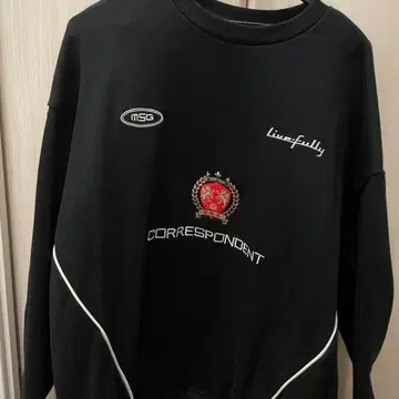 MSG 블랙 맨투맨 트레이닝복