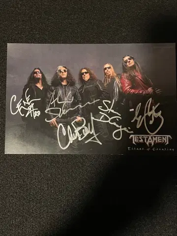 레어 TESTAMENT 테스타멘트 친필 사인 카드
