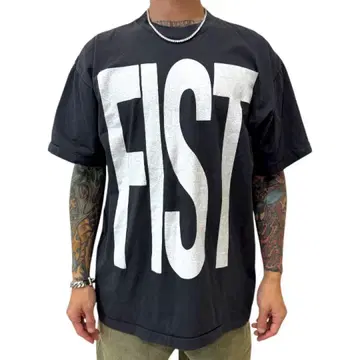 오버 사이즈 T셔츠 블랙 대문자 프린트