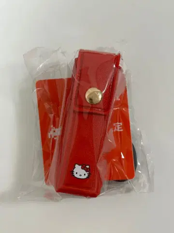 헬로키티 My 헬로키티 리본형 참 포함 립 파우치 빨간색
