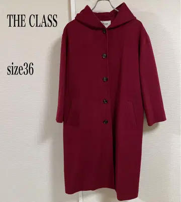 THE CLASS 버건디 체스터 코트 사이즈 36
