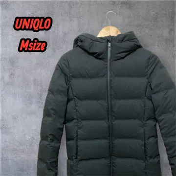 유니클로 UNIQLO [ M ] 심리스 다운 자켓 롱 다운 코트 블랙