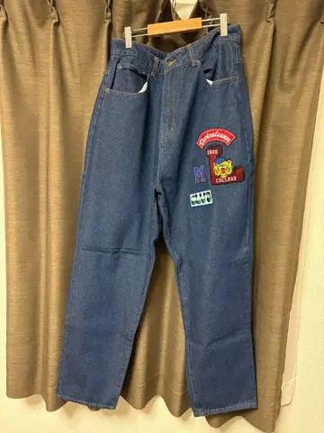 자수 디자인 데님 팬츠 M