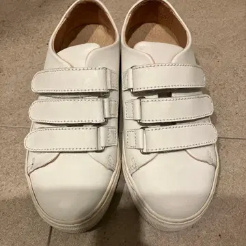 PICANTE 피카테 화이트 스니커즈 벨크로 가죽 화이트 22.5cm