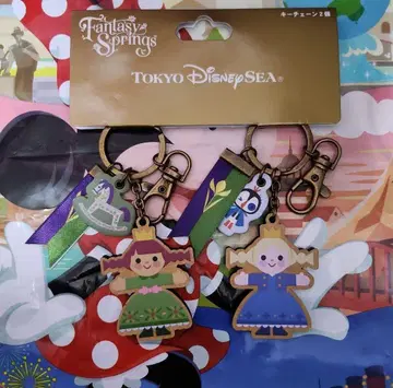 신상 디즈니 판타지 스프링스 아나와 눈의 여왕 키체인